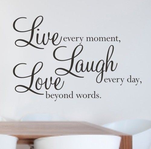 Naklejka dekoracyjna na ściane Live Laught Love Naklejka dekoracyjna na ściane Live Laught Love