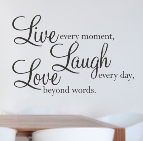 Naklejka dekoracyjna na ściane Live Laught Love Naklejka dekoracyjna na ściane Live Laught Love
