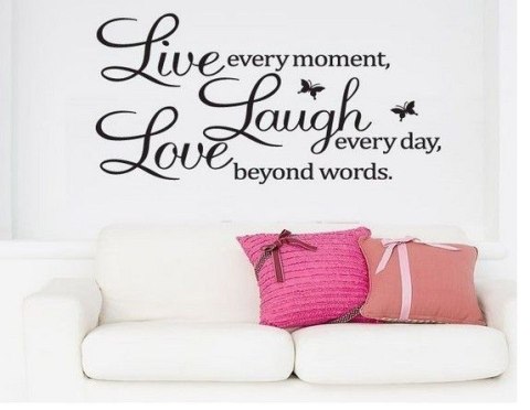 Naklejka dekoracyjna na ściane Live Laught Love Naklejka dekoracyjna na ściane Live Laught Love