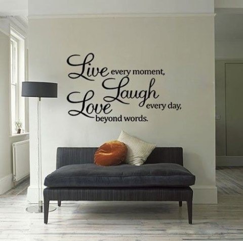 Naklejka dekoracyjna na ściane Live Laught Love Naklejka dekoracyjna na ściane Live Laught Love