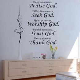 Naklejka dekoracyjna na ścianę Praise God