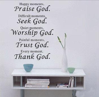 Naklejka dekoracyjna na ścianę Praise God Naklejka dekoracyjna na ścianę Praise God