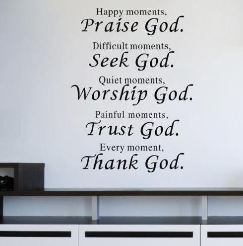Naklejka dekoracyjna na ścianę Praise God Naklejka dekoracyjna na ścianę Praise God