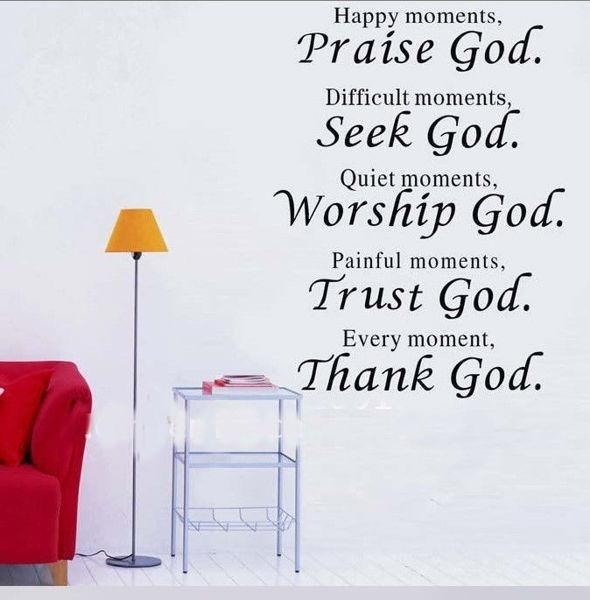 Naklejka dekoracyjna na ścianę Praise God Naklejka dekoracyjna na ścianę Praise God