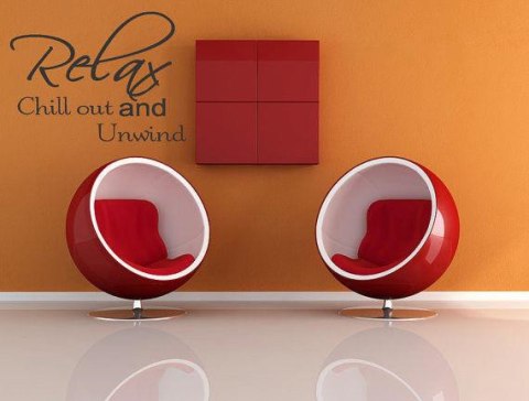 Naklejka dekoracyjna na ściane Relax and Chill Out Naklejka dekoracyjna na ściane Relax and Chill Out