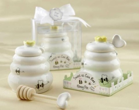Porcelanowy słoiczek na miód Porcelanowy słoiczek na miód