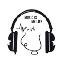 Naklejka na włącznik MUSIC IS MY LIFE
