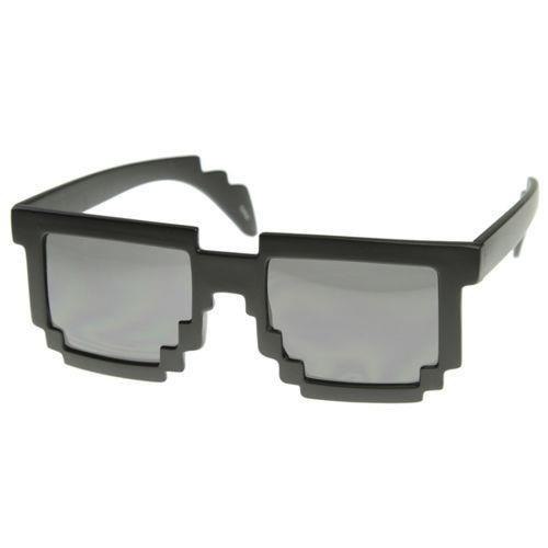 Pikselowe okulary 8 bit pixel - czarne