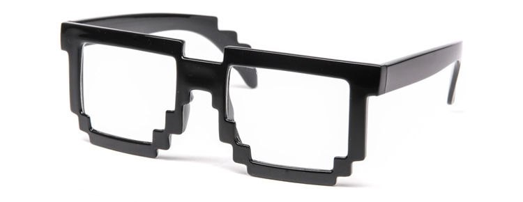 Pikselowe okulary 8 bit pixel - przeźroczyste Pikselowe okulary 8 bit pixel - przeźroczyste