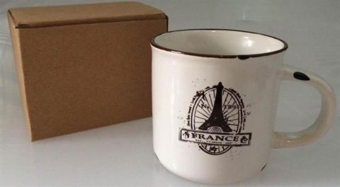 Porcelanowy MINI kubek retro - France Porcelanowy MINI kubek retro - France