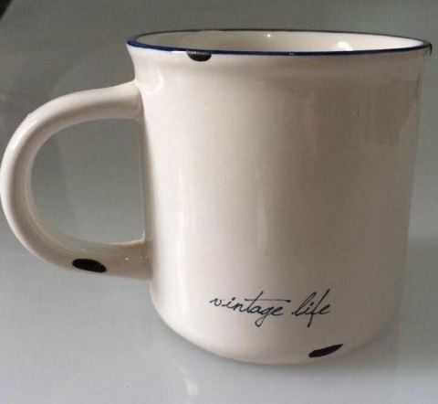 Porcelanowy MINI kubek retro - France Porcelanowy MINI kubek retro - France