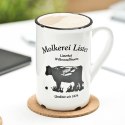 Porcelanowy kubek retro - milk cow