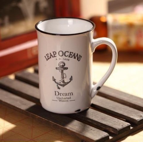 Porcelanowy kubek retro - ocean Porcelanowy kubek retro - ocean