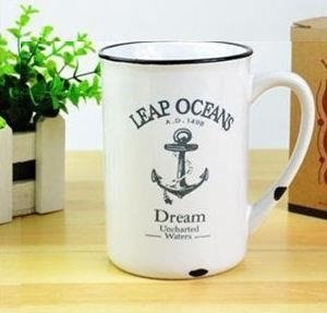 Porcelanowy kubek retro - ocean Porcelanowy kubek retro - ocean