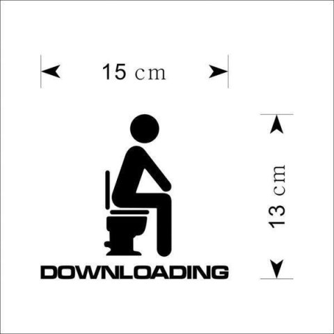 Toaletowa naklejka DOWNLOADING Toaletowa naklejka DOWNLOADING
