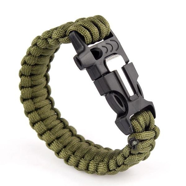 Bransoletka paracord 3w1 ARMY GREEN Bransoletka paracord 3w1 ARMY GREEN