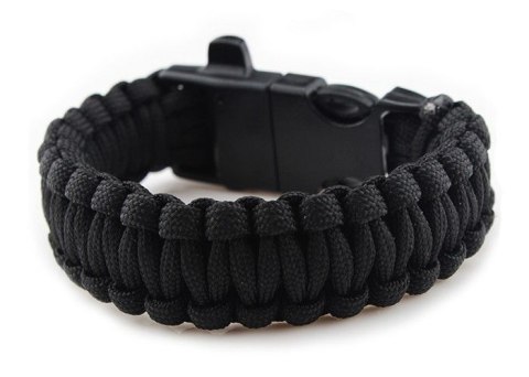 Bransoletka paracord 3w1 CZARNA Bransoletka paracord 3w1 CZARNA