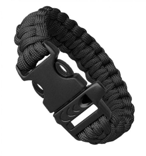 Bransoletka paracord 3w1 CZARNA Bransoletka paracord 3w1 CZARNA