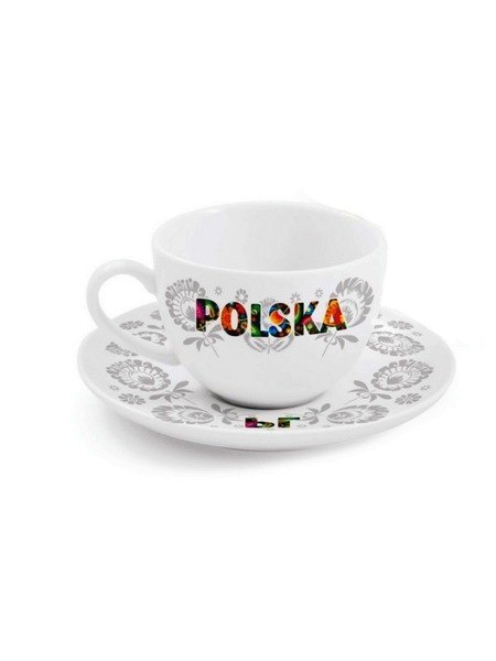 Filiżanka ze spodkiem folk - Poland