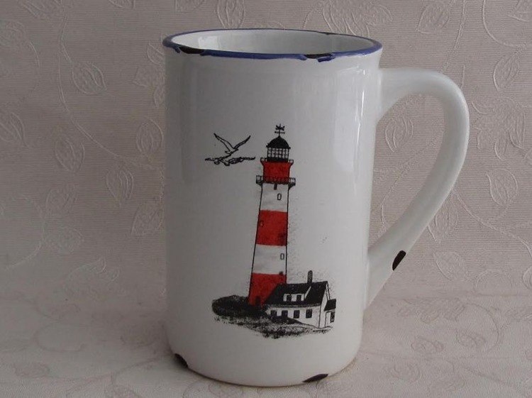 Porcelanowy kubek retro - light house Porcelanowy kubek retro - light house