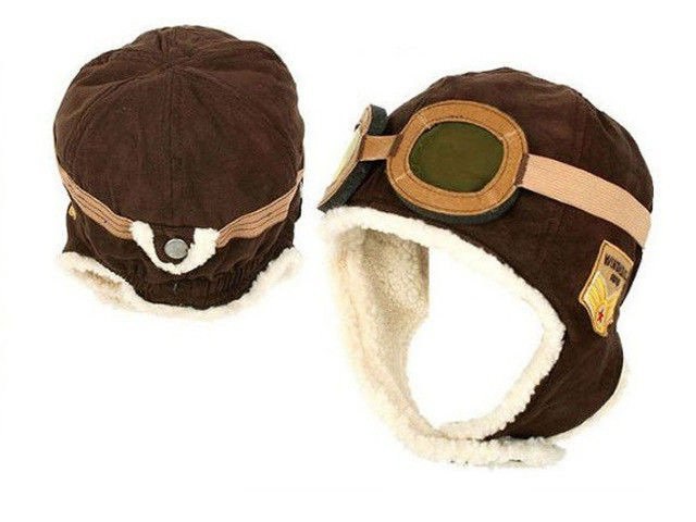 Czapka pilotka dla dzieci - brązowa Czapka pilotka dla dzieci - brązowa