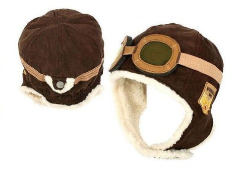 Czapka pilotka dla dzieci - brązowa Czapka pilotka dla dzieci - brązowa