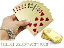Karty do gry plastikowe złote w ozdobnej szkatułce Karty do gry plastikowe złote w ozdobnej szkatułce