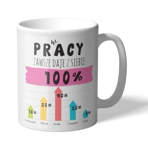 Kubek W pracy daję z siebie 100% Kubek W pracy daję z siebie 100%