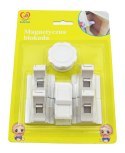 Zabezpieczenie magnetyczne białe 4szt + kluczyk Zabezpieczenie magnetyczne białe 4szt + kluczyk