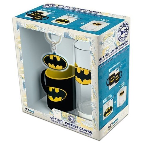 DC COMICS - Zestaw Szklanka/Breloczek/Filiżanka "Batman" DC COMICS - Zestaw Szklanka/Breloczek/Filiżanka "Batman"