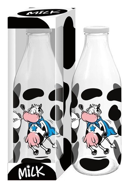 MILK - Butelka Na Mleko 1L - Super Krowa
