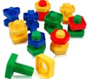 Klocki konstrukcyjne edukacyjne śruby montessori 30 elementów Klocki konstrukcyjne edukacyjne śruby montessori 30 elementów