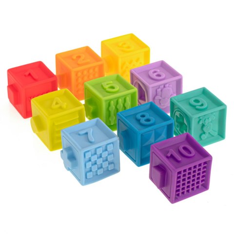 Klocki edukacyjne silikonowe gryzak 10szt. Klocki edukacyjne silikonowe gryzak 10szt.