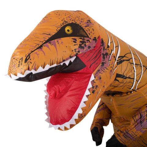 Kostium strój dmuchany dinozaur T-REX dla dzieci Gigant brązowy 1.2-1.4m Kostium strój dmuchany dinozaur T-REX dla dzieci Gigant brązowy 1.2-1.4m