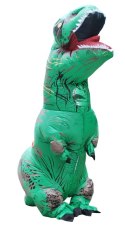 Kostium strój dmuchany dinozaur T-REX dla dzieci Gigant zielony 1.2-1.4m Kostium strój dmuchany dinozaur T-REX dla dzieci Gigant zielony 1.2-1.4m