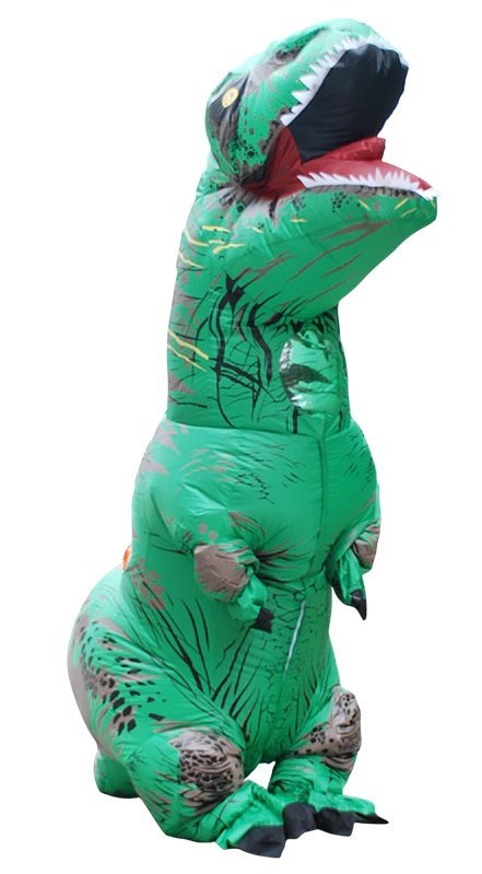 Kostium strój dmuchany dinozaur T-REX dla dzieci Gigant zielony 1.2-1.4m Kostium strój dmuchany dinozaur T-REX dla dzieci Gigant zielony 1.2-1.4m