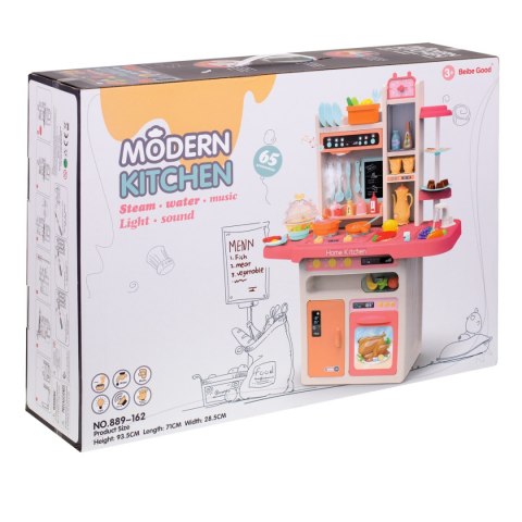 Kuchnia dla dzieci 93cm 65 elementów różowa Kuchnia dla dzieci 93cm 65 elementów różowa
