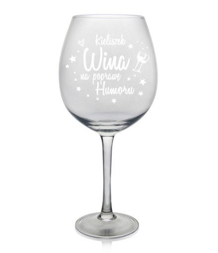 KIELISZEK XXL - kieliszek do wina - Na poprawę humoru 750ml KIELISZEK XXL - kieliszek do wina - Na poprawę humoru 750ml