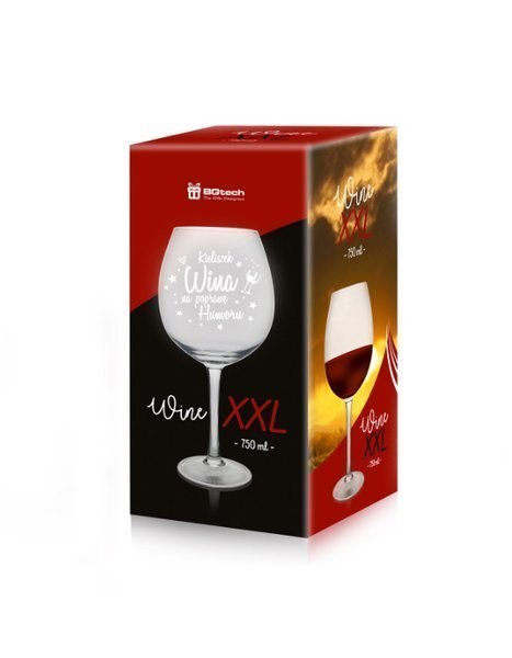 KIELISZEK XXL - kieliszek do wina - Na poprawę humoru 750ml KIELISZEK XXL - kieliszek do wina - Na poprawę humoru 750ml