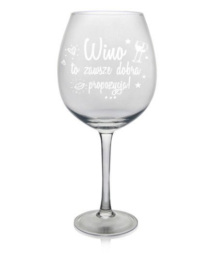 KIELISZEK XXL - kieliszek do wina - Wino dobra propozycja 750ml KIELISZEK XXL - kieliszek do wina - Wino dobra propozycja 750ml