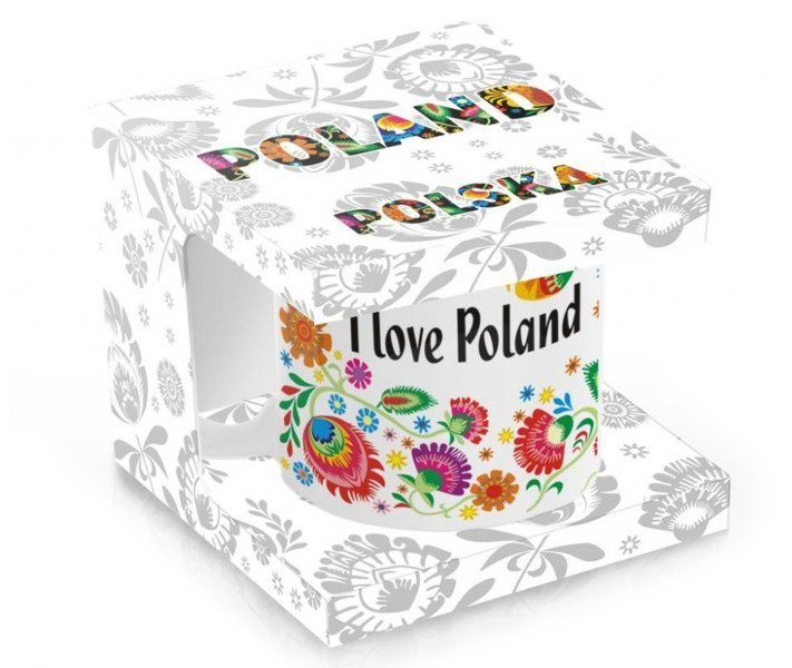 Kubek folk - I love Poland