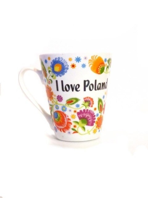 Kubek skośny folk - I love Poland Kubek skośny folk - I love Poland