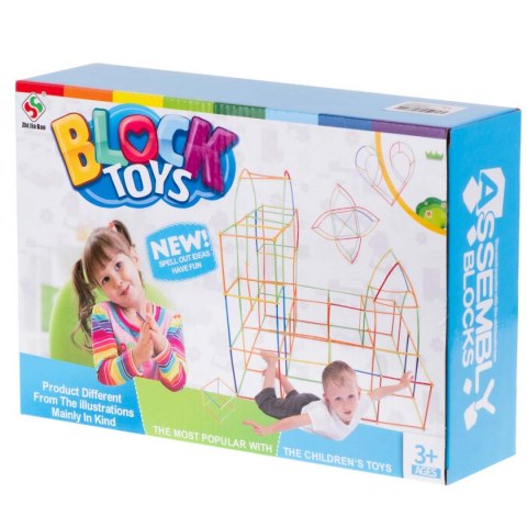 Słomki do budowania klocki konstrukcyjne BOX 640el Słomki do budowania klocki konstrukcyjne BOX 640el