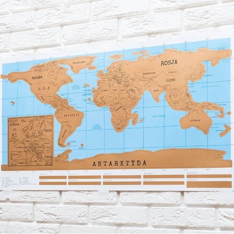 Mapa świata zdrapka WERSJA POLSKA Mapa świata zdrapka WERSJA POLSKA