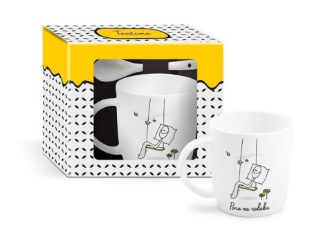 TEATIME - kubek z łyżeczką - Pora na relaks TEATIME - kubek z łyżeczką - Pora na relaks