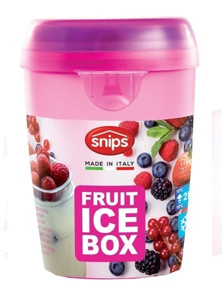 SNIPS ENERGY - pojemnik na owoce i jogurt z wkładem chłodzącym 0,5L różowy