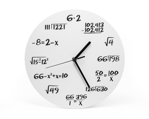 Zegar matematyka classic biały Zegar matematyka classic biały
