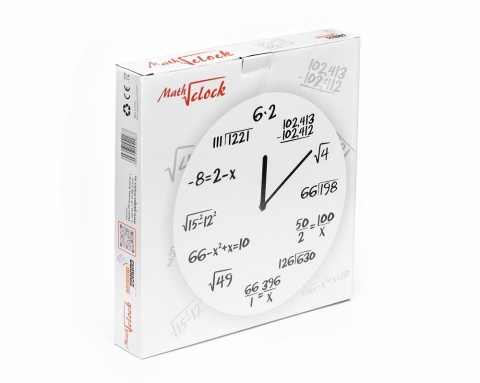 Zegar matematyka classic biały Zegar matematyka classic biały