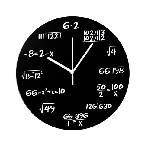 Zegar matematyka classic czarny