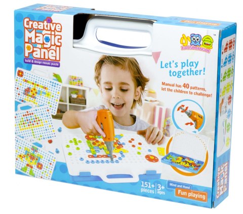Puzzle Klocki w walizce + wkrętarka 151 el. Puzzle Klocki w walizce + wkrętarka 151 el.